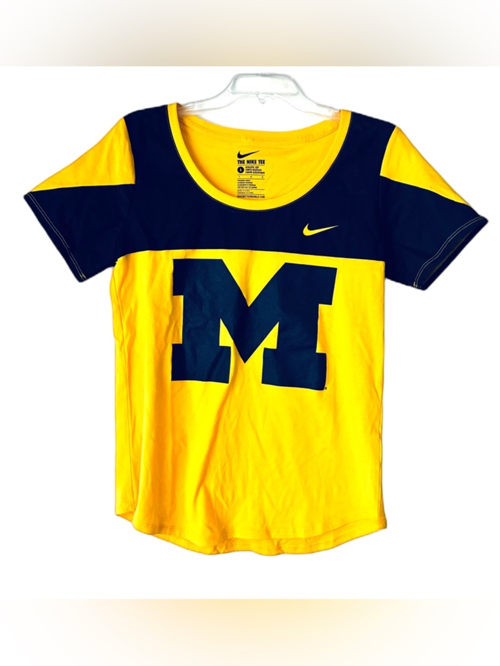 The Nike Tee, Sz. L, Yellow/Blue, Blue M